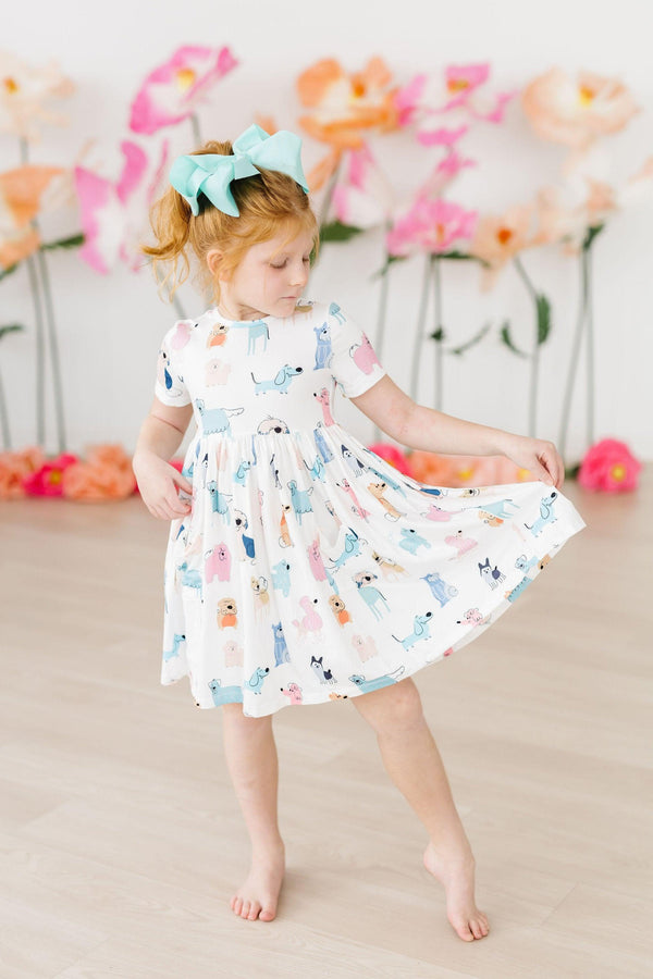 puppy-pals-s-s-pocket-twirl-dress Mila &  Rose - Sophia's Style-Puppy Pals S/S Pocket Twirl Dress-6-12M--1